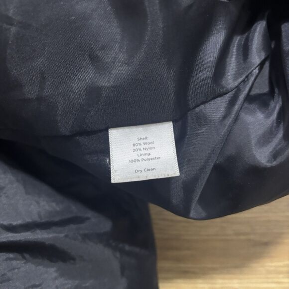 Talbots Pea Coat Sz 6 Black Wool Blend Overcoat Pockets Button Front Classic - Picture 7 of 7